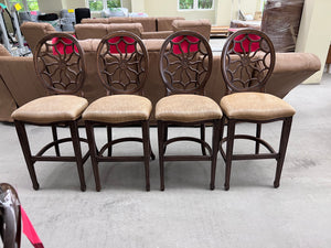 4 Ethan Allen Spider Back Counter Stools