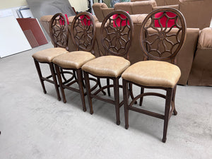 4 Ethan Allen Spider Back Counter Stools
