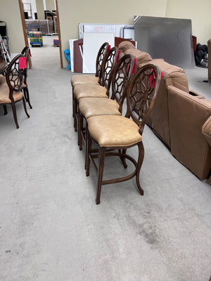 4 Ethan Allen Spider Back Counter Stools