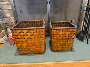 Pair of LIKE NEW Woven Storage Baskets
