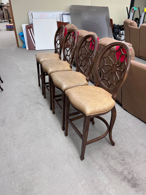 4 Ethan Allen Spider Back Counter Stools