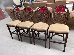4 Ethan Allen Spider Back Counter Stools