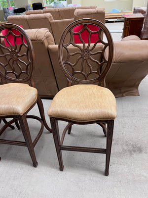 4 Ethan Allen Spider Back Counter Stools