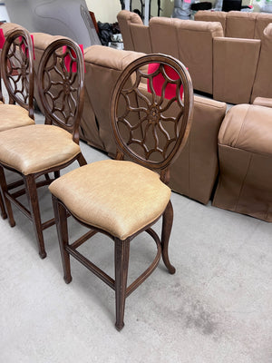 4 Ethan Allen Spider Back Counter Stools