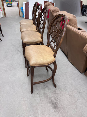 4 Ethan Allen Spider Back Counter Stools
