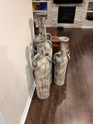 3 Decorative Floor Vases Lot