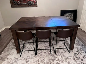 Bar Dining Table + 6 Structube Hayden Counter Stools