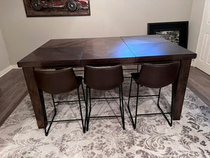 Bar Dining Table + 6 Structube Hayden Counter Stools
