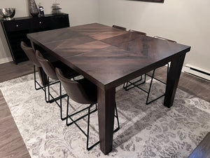 Bar Dining Table + 6 Structube Hayden Counter Stools