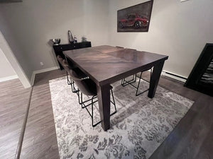 Bar Dining Table + 6 Structube Hayden Counter Stools