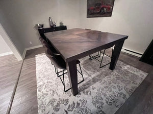 Bar Dining Table + 6 Structube Hayden Counter Stools