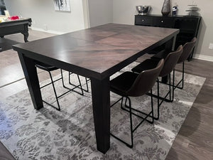 Bar Dining Table + 6 Structube Hayden Counter Stools