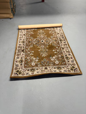 Pinecrest Collection PT 108 Tobacco 100% Wool Indian Rug- 3.6ft x 5.6ft # 2