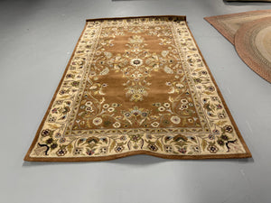 Pinecrest Collection PT 108 Tobacco 100% Wool Indian Rug- 5ft x 8ft
