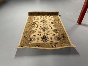 Pinecrest Collection ST-9004 Ivory 100% Wool Indian Rug- 3.6ft x 5.6ft