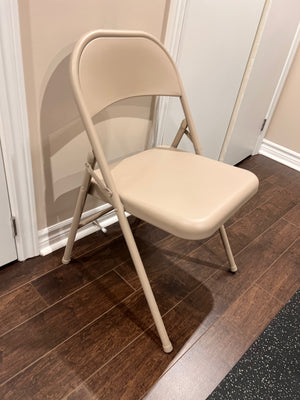 Style Selections Buff Standard Folding Chair with Solid Seat, indoor/outdoor use (*6 Available)