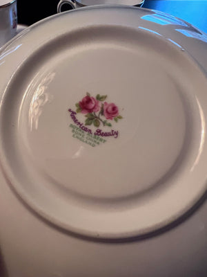 Royal Albert Bone China 'American Beauty' Cups & Saucers