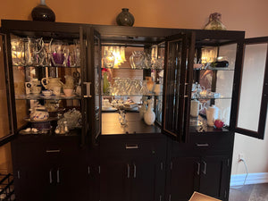 Miscellaneous Glassware, Ceramic and Decor Lot (*all items shown in cabinet)