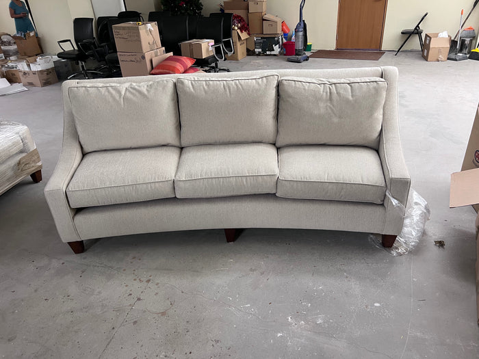 Grey Curved Back Sofa # 1