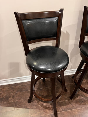Pair of Faux Leather Barstools