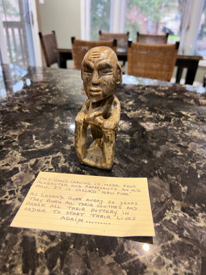 Alabaster Hand Carving, called "New Fire"