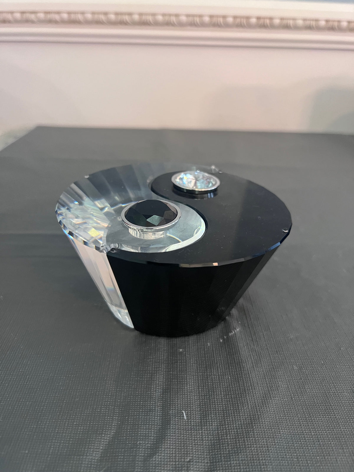 Swarovski Crystal Ying Yang Candle Holder #226820 (*BOX NOT INCLUDED)