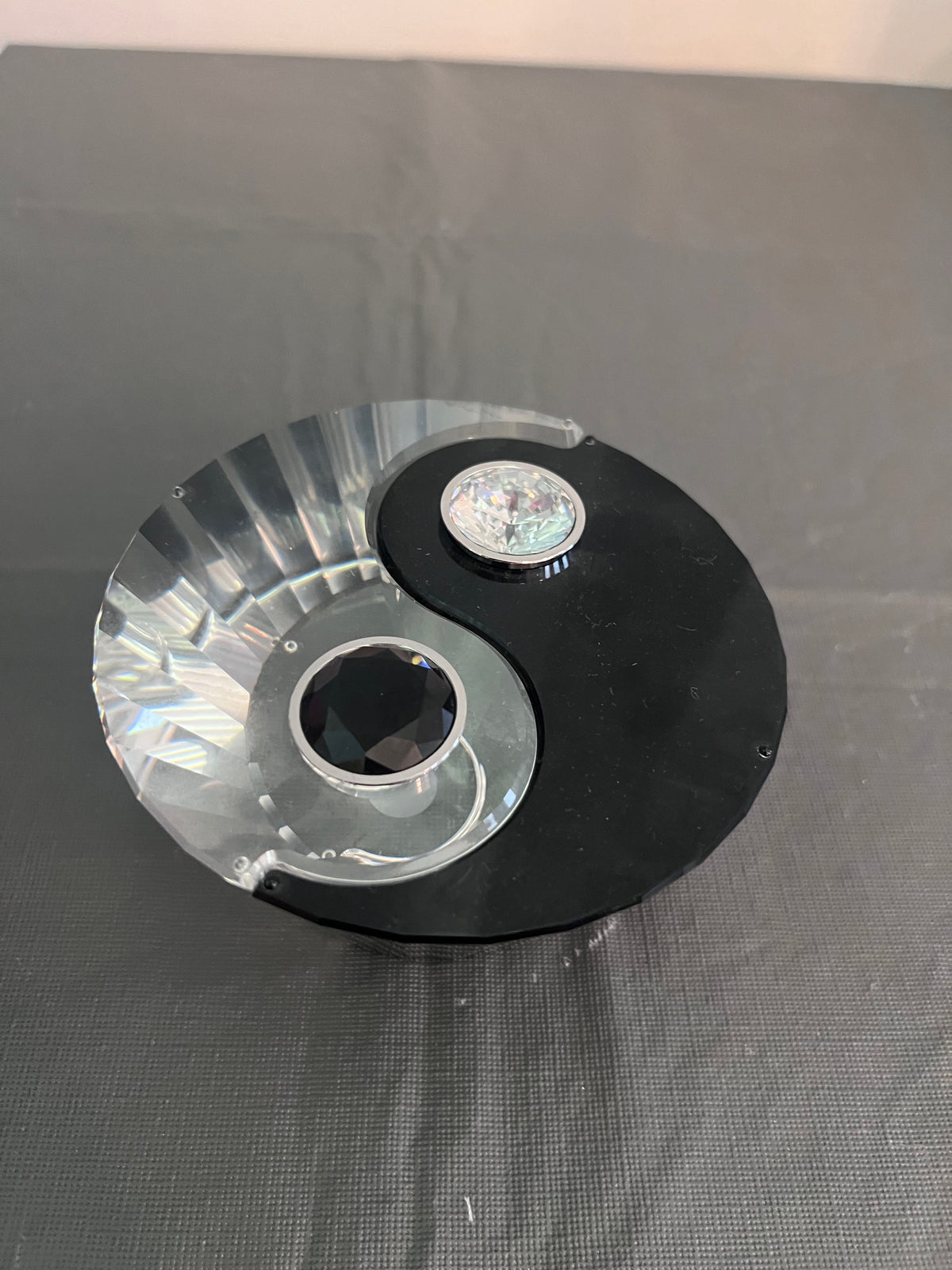 Swarovski Crystal Ying Yang Candle Holder #226820 (*BOX NOT INCLUDED)