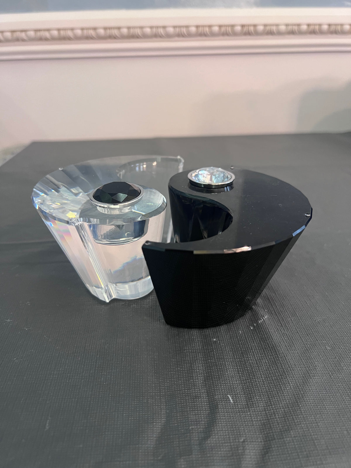 Swarovski Crystal Ying Yang Candle Holder #226820 (*BOX NOT INCLUDED)