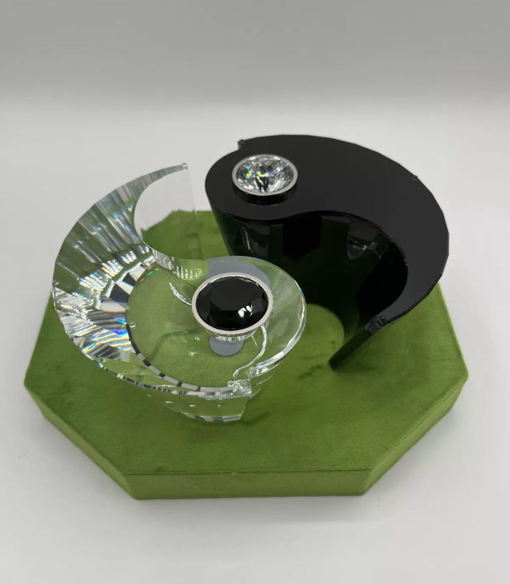 Swarovski Crystal Ying Yang Candle Holder #226820 (*BOX NOT INCLUDED)