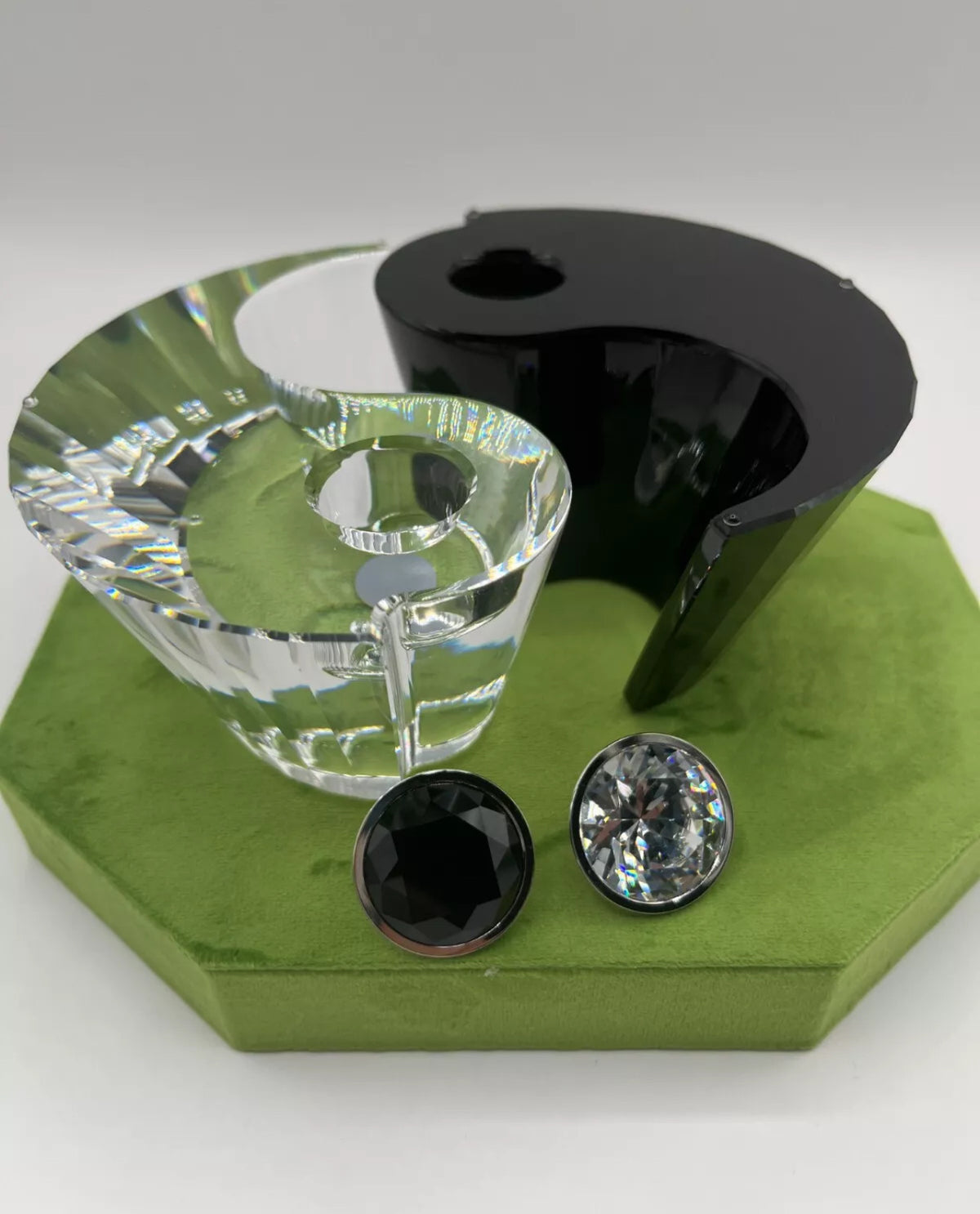 Swarovski Crystal Ying Yang Candle Holder #226820 (*BOX NOT INCLUDED)