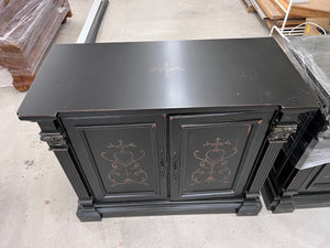 Black Cabinet, w/Gold Painted Design # 1