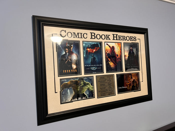 Comic Book Heroes Framed Print, Collectible Art