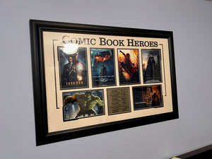 Comic Book Heroes Framed Print, Collectible Art
