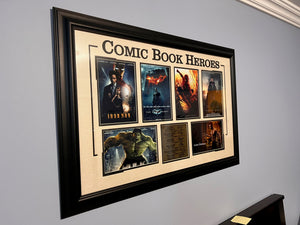 Comic Book Heroes Framed Print, Collectible Art
