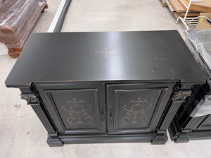 Black Cabinet, w/Gold Painted Design # 1