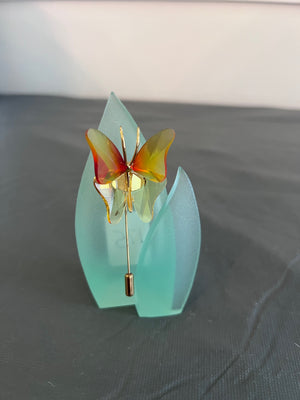 Swarovski Crystal Paradise Butterfly Brooch Abala Fire-Opal #250486 (*NO BOX)