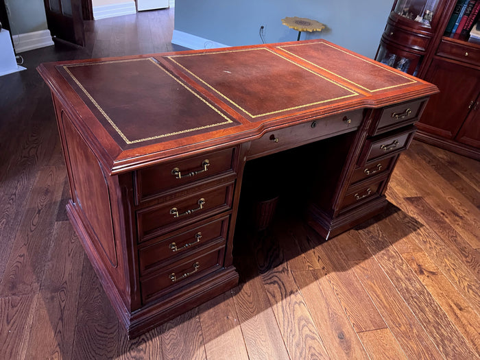 Executive Leather Top Desk