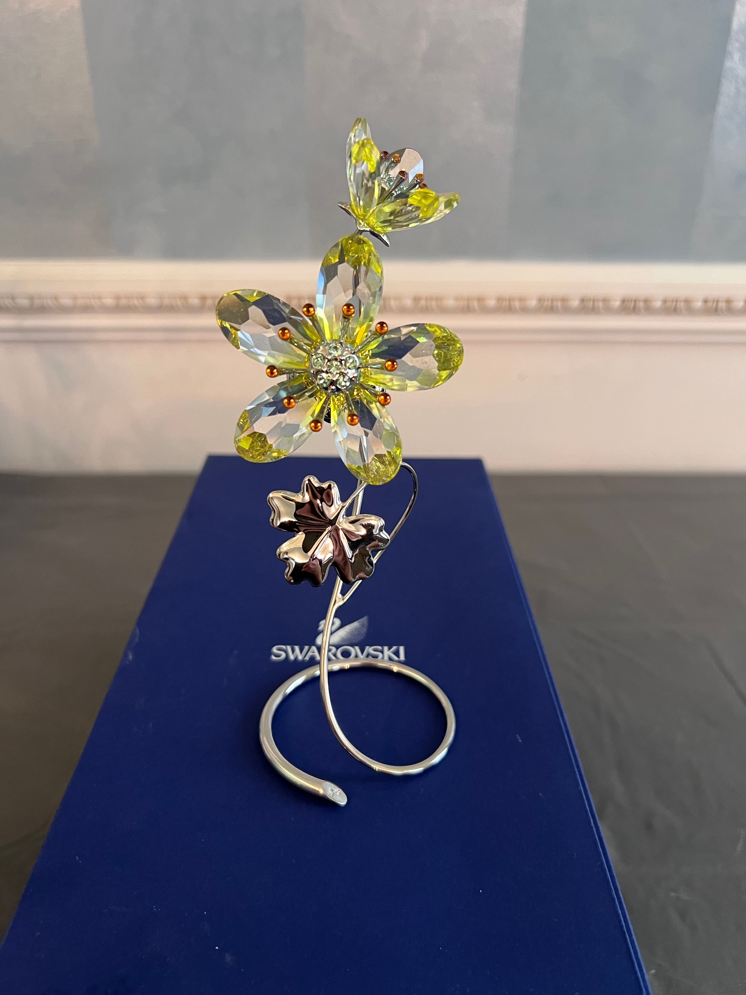 2- Swarovski Crystal Paradise Flowers Deoria, Crystal Yellow
