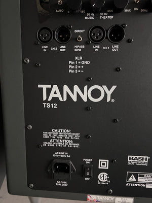 Tannoy TS12, 500W 12" Powered Sub (*1 Available- Priced Individually)