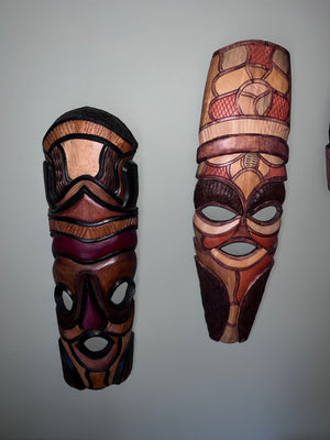 3 South African Wood Masks