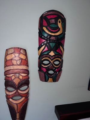 3 South African Wood Masks