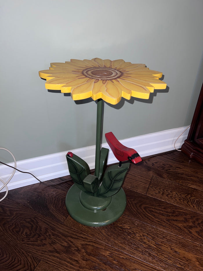 Small Sunflower Wood Accent Table