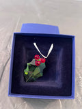 Swarovski Crystal Christmas Holly Leaf Ornament #870001