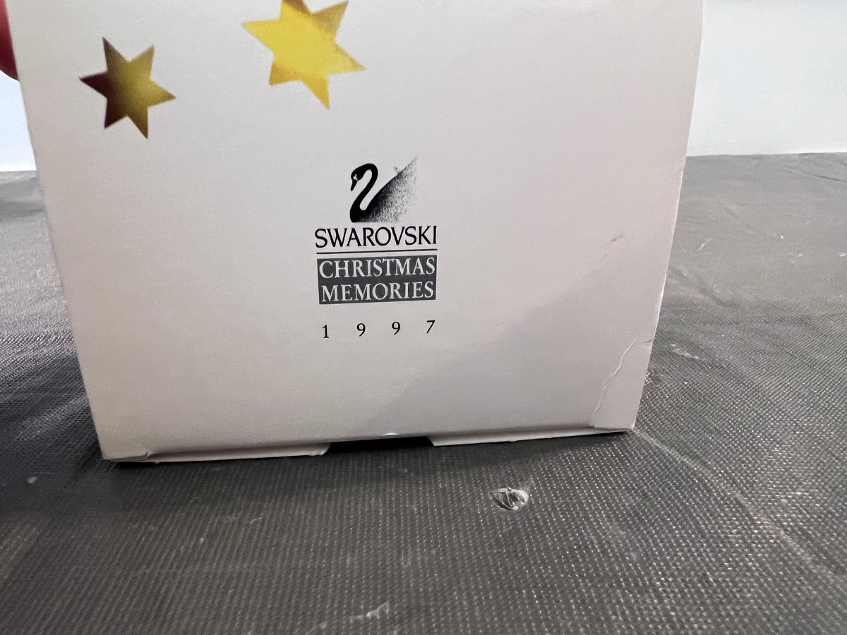 Swarovski Crystal Christmas Memories 1997 Angel with Trumpet Ornament #211085