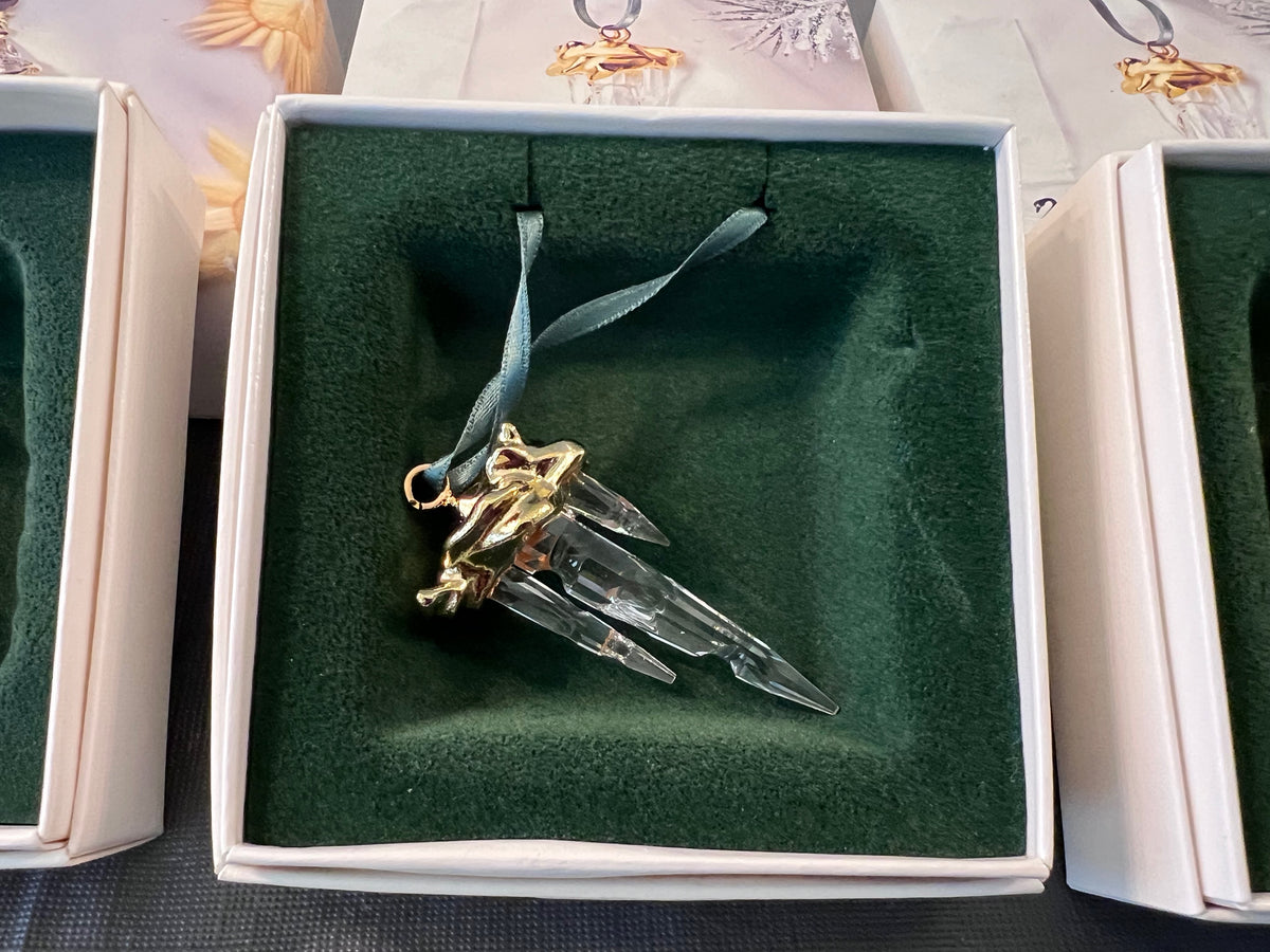 Swarovski Crystal Christmas Memories Ornaments Lot (#211087 x 2, 219870)