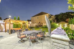 Dot Furniture Cast Aluminum Patio Dining Table + 10 Chairs