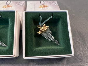 Swarovski Crystal Christmas Memories Ornaments Lot (#211087 x 2, 219870)
