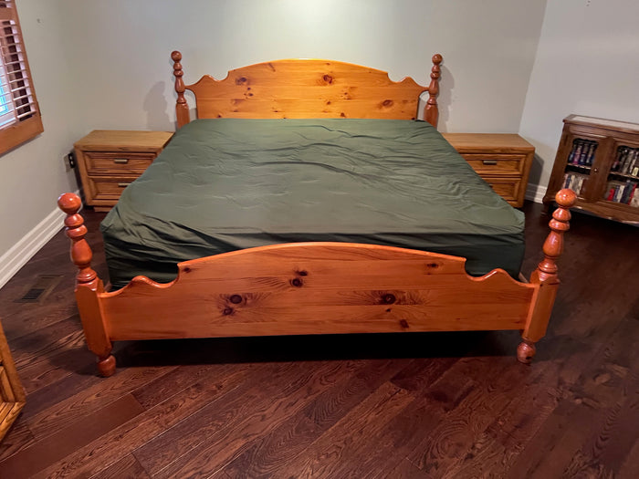 Solid Wood King Bed Frame
