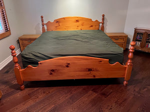 Solid Wood King Bed Frame