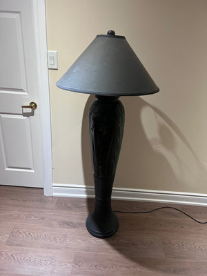 Ornate Floor lamp with Elephant Inlaid Design